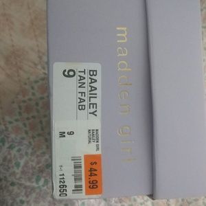 Madden Girl Baailey tan shoes